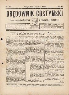 Orędownik Gostyński 1938.04.02 R.20 Nr 27