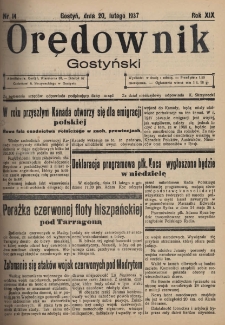 Orędownik Gostyński 1937.02.20 R.19 Nr14