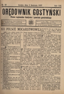 Orędownik Gostyński 1937.04.03 R.19 Nr 27
