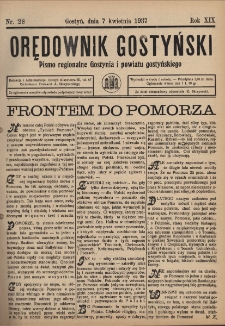 Orędownik Gostyński 1937.04.07 R.19 Nr 28