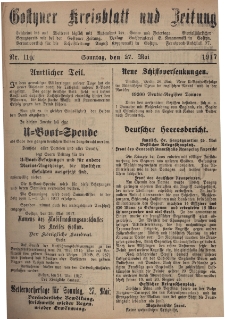 Gostyner Kreisblatt und Zeitung 1917.05.27 Nr 119