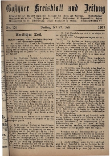 Gostyner Kreisblatt und Zeitung 1917.07.27 Nr 170
