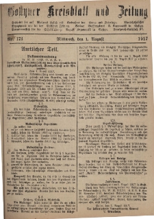 Gostyner Kreisblatt und Zeitung 1917.08.01 Nr 172