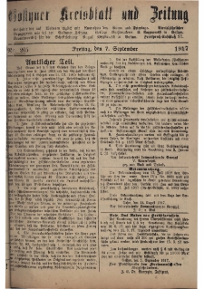 Gostyner Kreisblatt und Zeitung 1917.09.07 Nr 205