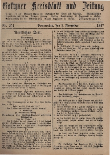 Gostyner Kreisblatt und Zeitung 1917.11.01 Nr 251
