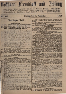 Gostyner Kreisblatt und Zeitung 1917.11.09 Nr 258