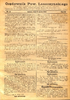 Orędownik Powiatu Leszczyńskiego 1922.03.11 R.3 Nr 14