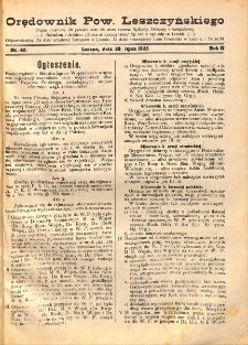 Orędownik Powiatu Leszczyńskiego 1922.07.20 R.3 Nr 42
