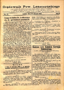 Orędownik Powiatu Leszczyńskiego 1922.08.23 R.3 Nr 47