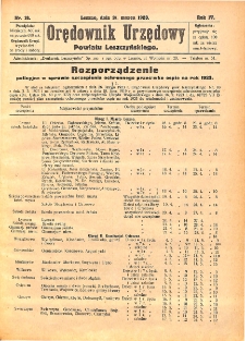Orędownik Urzędowy Powiatu Leszczyńskiego 1923.03.31 R.4 Nr 16