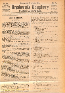 Orędownik Urzędowy Powiatu Leszczyńskiego 1923.04.17 R.4 Nr 20