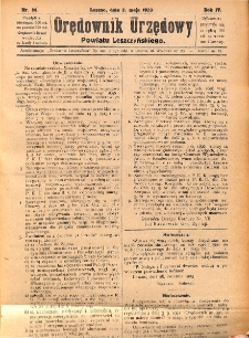 Orędownik Urzędowy Powiatu Leszczyńskiego 1923.05.02 R.4 Nr 24