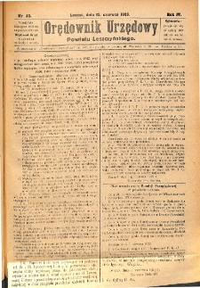 Orędownik Urzędowy Powiatu Leszczyńskiego 1923.06.13 R.4 Nr 33