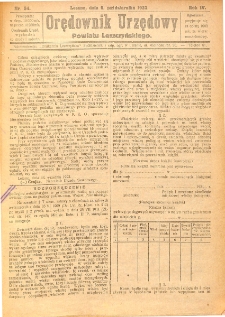 Orędownik Urzędowy Powiatu Leszczyńskiego 1923.10.06 R.4 Nr 54