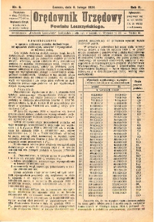 Orędownik Urzędowy Powiatu Leszczyńskiego 1924.02.06 R.5 Nr 8