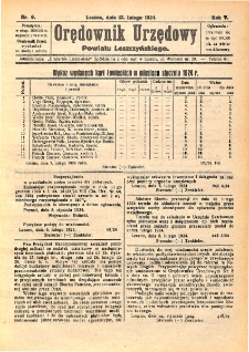 Orędownik Urzędowy Powiatu Leszczyńskiego 1924.02.13 R.5 Nr 9
