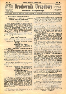 Orędownik Urzędowy Powiatu Leszczyńskiego 1924.02.27 R.5 Nr 12