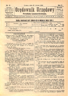 Orędownik Urzędowy Powiatu Leszczyńskiego 1924.03.19 R.5 Nr 17