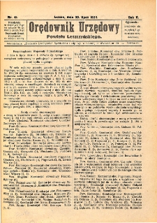 Orędownik Urzędowy Powiatu Leszczyńskiego 1924.07.30 R.5 Nr 41