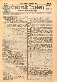 Orędownik Urzędowy Powiatu Leszczyńskiego 1924.09.13 R.5 Nr 47