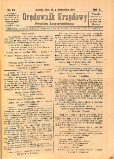 Orędownik Urzędowy Powiatu Leszczyńskiego 1924.10.25 R.5 Nr 52
