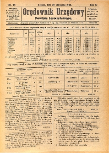 Orędownik Urzędowy Powiatu Leszczyńskiego 1924.11.29 R.5 Nr 56