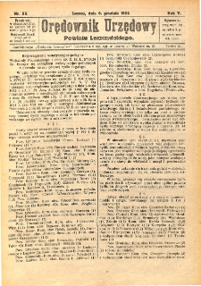 Orędownik Urzędowy Powiatu Leszczyńskiego 1924.12.06 R.5 Nr 58