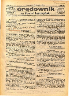 Orędownik na Powiat Leszczyński 1934.01.20 R.11 Nr 3