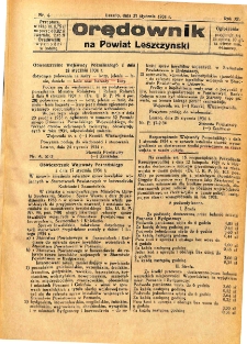 Orędownik na Powiat Leszczyński 1934.01.27 R.11 Nr 4