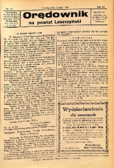 Orędownik na Powiat Leszczyński 1934.05.12 R.11 Nr 19