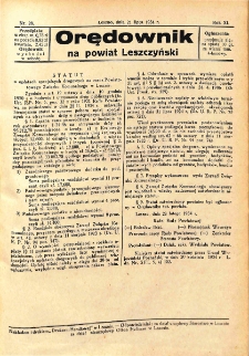Orędownik na Powiat Leszczyński 1934.07.21 R.11 Nr 28