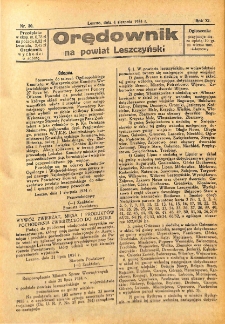 Orędownik na Powiat Leszczyński 1934.08.04 R.11 Nr 30