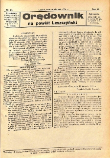 Orędownik na Powiat Leszczyński 1934.08.18 R.11 Nr 32