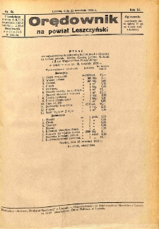Orędownik na Powiat Leszczyński 1934.09.22 R.11 Nr 36