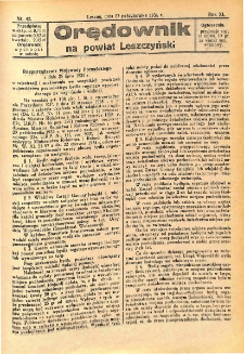 Orędownik na Powiat Leszczyński 1934.10.27 R.11 Nr 42