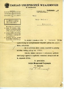Ubezpieczenie od ognia budynku położonego przy &oacute;wczesnym Nowym Rynku 12, 1934 r.