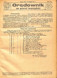 Orędownik na Powiat Leszczyński 1936.01.25 R.13 Nr 2