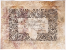 Patent oficerski majora Władysława Wiecierzyńskiego, 1932 r.