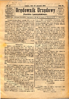 Orędownik Urzędowy Powiatu Leszczyńskiego 1925.01.24 R.6 Nr 4