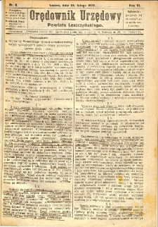Orędownik Urzędowy Powiatu Leszczyńskiego 1925.02.25 R.6 Nr 8