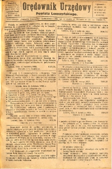 Orędownik Urzędowy Powiatu Leszczyńskiego 1925.04.15 R.6 Nr 15