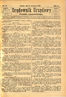 Orędownik Urzędowy Powiatu Leszczyńskiego 1925.09.05 R.6 Nr 33