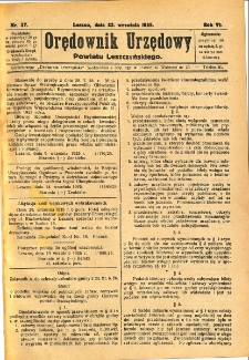 Orędownik Urzędowy Powiatu Leszczyńskiego 1925.09.23 R.6 Nr 37
