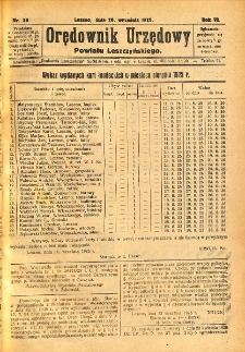 Orędownik Urzędowy Powiatu Leszczyńskiego 1925.09.26 R.6 Nr 38