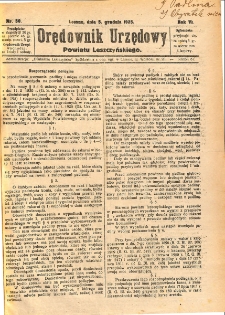 Orędownik Urzędowy Powiatu Leszczyńskiego 1925.12.05 R.6 Nr 50