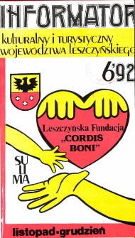 Informator Kulturalny i Turystyczny Wojew&oacute;dztwa Leszczyńskiego 1992.11/12 Nr 6(160)