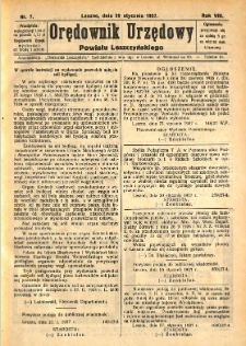 Orędownik Urzędowy Powiatu Leszczyńskiego 1927.01.29 R.8 Nr 7