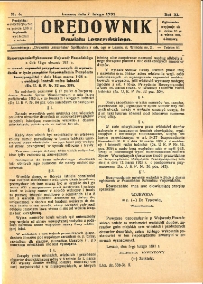 Orędownik Powiatu Leszczyńskiego 1931.02.07 R.11 Nr 6