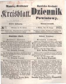 Rawicko-Krobski Dziennik Powiatowy. 1853.02.16 R. 3 Nr 7