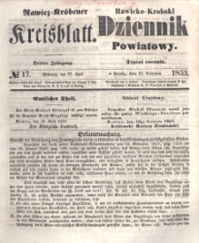 Rawicko-Krobski Dziennik Powiatowy. 1853.04.27 R. 3 Nr 17
